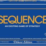 Sequence Deluxe Edition Board Game, Strategy Game for 2 to 12 Players, Ages 7 and Up, Cushioned Playing Mat with Cards and 150 Chips
