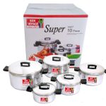 10 Piece Aluminum Cookware Pots Set