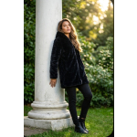 Black Faux Fur Winter Plush Teddy Jacket