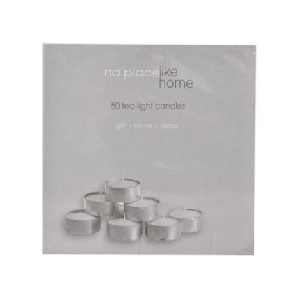 Bulk Pack 5x Candle Tea-Lite White 3.5cm Box-50