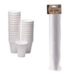 Bulk Pack 5 x Disposable Foam Picnic Cups Pack 25, 250ml