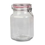 Bulk Pack 3x Glass Storage Jar With Hermetic Seal 1.5 Litre