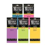Bulk Pack 15 X Tissue Paper 50x66cm 10 x Sheets - Brights
