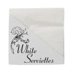 Bulk Pack 10 X Plain White 2Ply Serviette 33cm Pack of 40