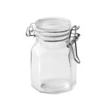 Bulk Pack 10 X Storage-Jar Glass Mini Clip 8.5cm x 5cm 100ml