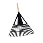 Bulk Pack 10 X Rake Flexi Plastic Complete with Handle