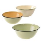Bulk Pack 8 x Enamel Mixing Bowl - 16cm Plain Cash Bowl
