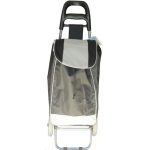 Kingco Lightweight Folding Shopping Trolley  - Black and White