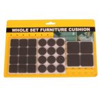Bulk Pack of 5x Assorted Adhesive Protection Pads - Black (28 Piece)