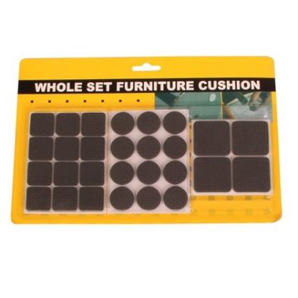 Bulk Pack of 5x Assorted Adhesive Protection Pads - Black (28 Piece)