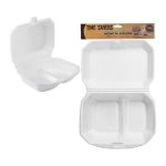Bulk Pack of 12x Picnic 2 Division Styrofoam Boxes (6 Pack)