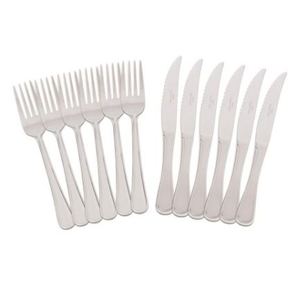 Bistro - Steak Knife & Fork Cutlery Set - Set of 12