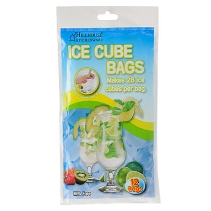 Bulk Pack x 5 Ice Cube Bags. 12 Bags Per Pack. Each Bag Makes 28 Cubes