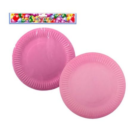 Bulk Pack x 6 Party Plates Pink - 23cm - 10 Piece Per Pack