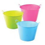 Flexible Basin Plastic 10 Litre With Handles - 8 Pack