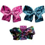 Bulk Pack x 3 Hair Bow Oversize Sequins 7.5cm