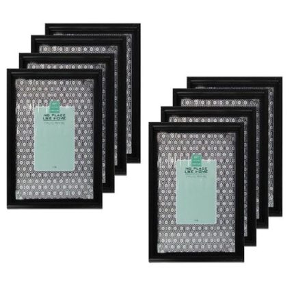A4 Black Picture Frames for Photo & Certificate - 21 x 29.7cm (Pack of 8)