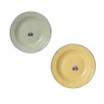 Bulk Pack 10 x Enamel Plates - 24cm Plain (Soup)