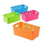 Bulk Pack 8 x Multi Purpose Plastic Basket - 25 x 14 x 10cm