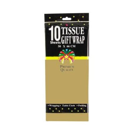Bulk Pack 8 x Paper Tissue 50 x 66cm 10 Sheets - Gold