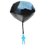 Mini Hand Throwing Soldier Parachute Flying Toy - Blue