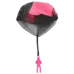 Mini Hand Throwing Soldier Parachute Flying Toy - Pink
