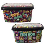 Toy Storage Fun Boxes - 2 Boxes (12L)