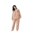 Women's Ultra Soft Winter Fleece Pajama (Brown) - M
