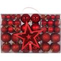 DIY Decorative Christmas Bauble 100Pc With Star - Silver