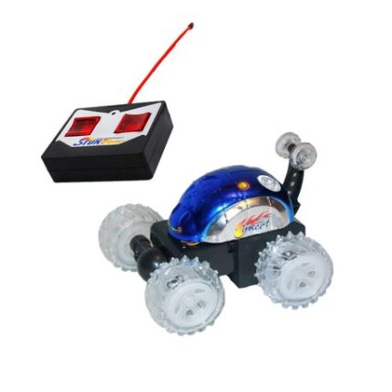 Remote Control Stunt Toy Car 360 Rotate & Coiling Amazing Flip Over - Green