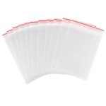 1000 Piece Reclosable Zip Plastic Poly Bags with Lock Seal Zipper 30x30mm