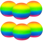Rainbow Stress Balls for Kids and Adults - 6 Pack