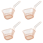 Mini Stainless Steel Chips/Fries Basket - 4 Pack - Silver