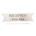 Vintage Reception This Way Wedding Sign
