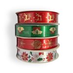 Christmas Ribbon for decoration - Table Decor - Wrapping Presents - Trees - Green