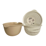 Filter Basket Bowl Set - Colander Strainer Set -  Three Pieces Design