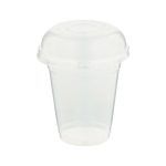 Clear Plastic Cups with Strong Dome Lids - 500ml x 20 Pack