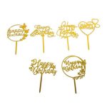 6Pack Cake Toppers (Gold)