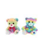 Rainbow Heart Plush Bear 27cm - 2 Pieces