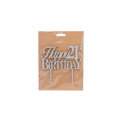 Happy 21st Birthday Cake Topper