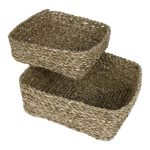 Seagrass Rectangular Bread Basket Set (2 Pack)
