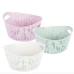 Home Decor Basket 25cm Set of 3 Oval
