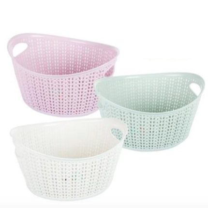 Home Decor Basket 25cm Set of 3 Oval