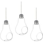 Light Bulb Shaped Terrarium Hanging Glass Planter for Succulent - Set of 3