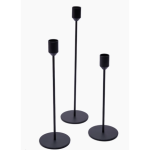 Black Mate Candle Holder - Set of 3