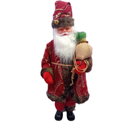 Plush Standing Father Christmas with Sack