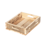 Rooted in Wood Designs -Pallet Wooden Storage Crate ,Multi-Use 1-Tier