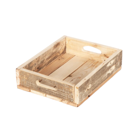 Rooted in Wood Designs -Pallet Wooden Storage Crate ,Multi-Use 1-Tier