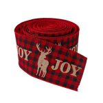 Christmas Red Wired Edge Ribbon (63mm x 9.1m) - Set of 2