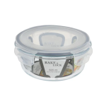 Transparent Glass Round Lunch Tote Set 2